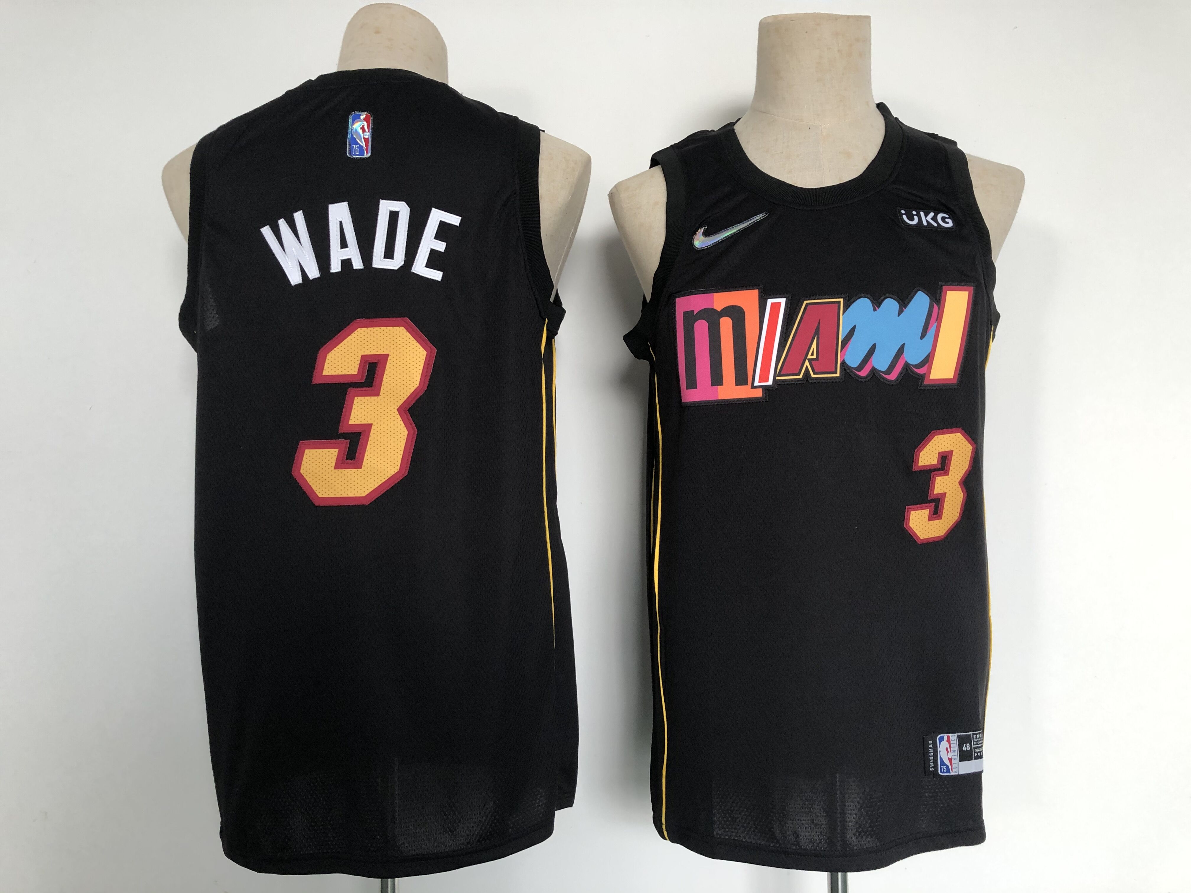 2022 Men Miami Heat 3 Wade black city edition Nike NBA Jersey